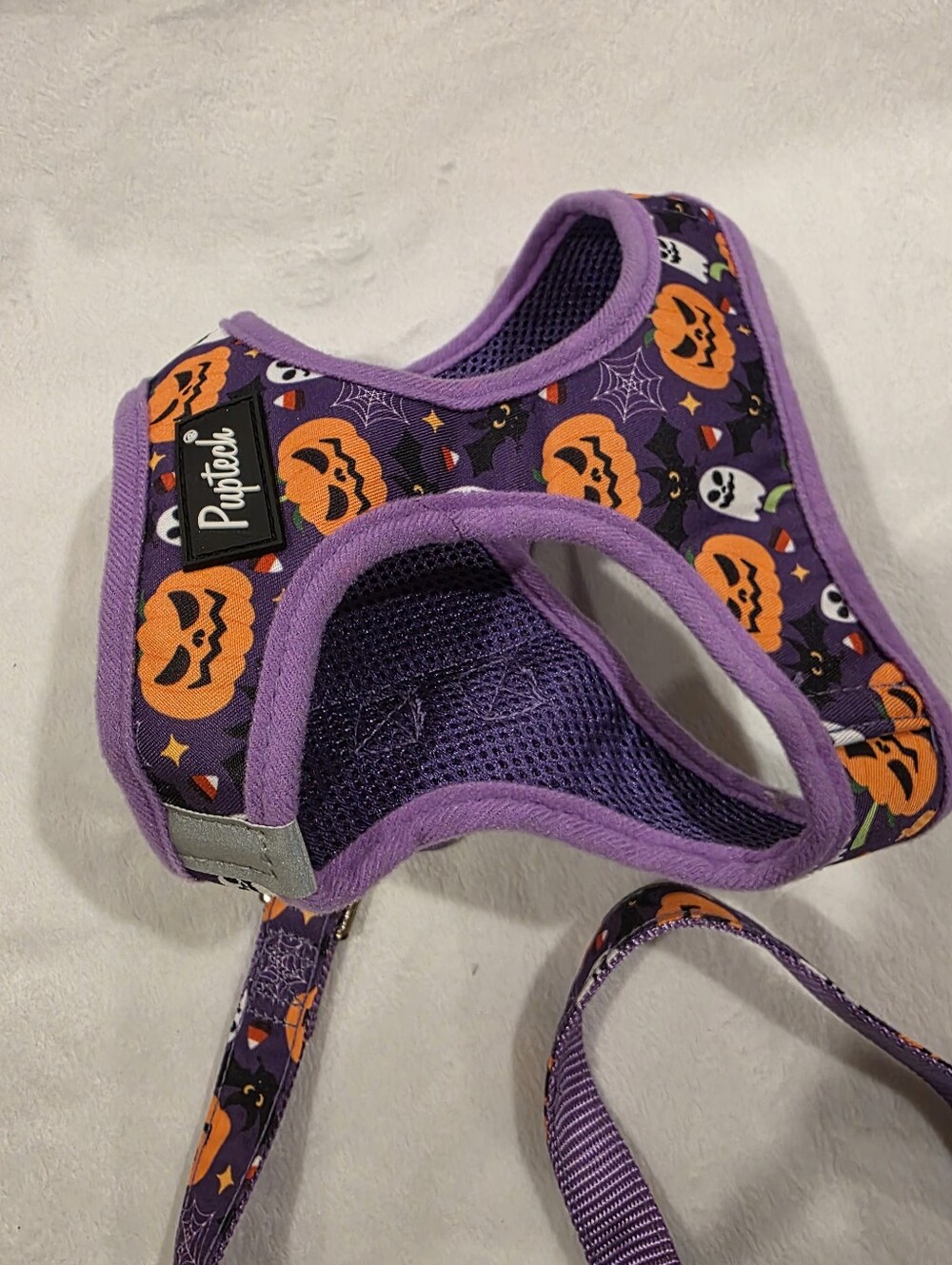 Purple Halloween Pumpkin Pet Harness